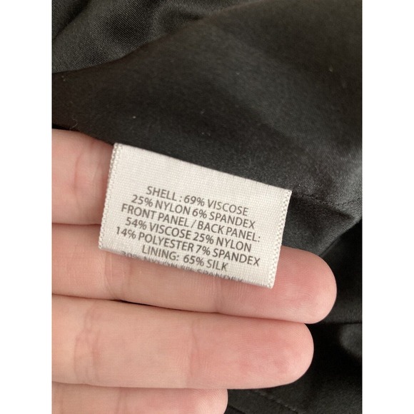 EILEEN FISHER Charcoal Stretch Color Block Boat Neck Sleeveless Dress Size 6 - Picture 8 of 8